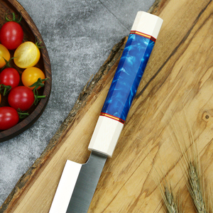 มีดหั่นเหล็กดามัสกัสทำมือคุณภาพสูงใบมีดคมสำหรับใช้ในครัว - Product Image 4