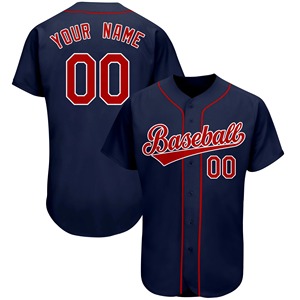 Camiseta de Béisbol Roja Personalizada Unisex de Manga Corta, Sublimación Completa, 100% Poliéster Transpirable, Cierre de Botones, Impresión de Números de Equipo, Protección UV - Product Image 5
