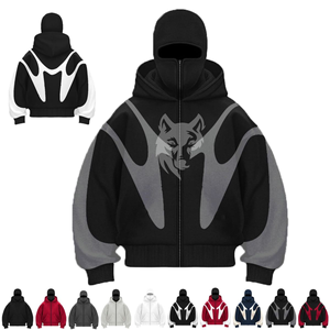 Pull à capuche d'hiver épais et respirant personnalisé à épaules tombantes Baggy surdimensionné Streetwear - Product Image 4