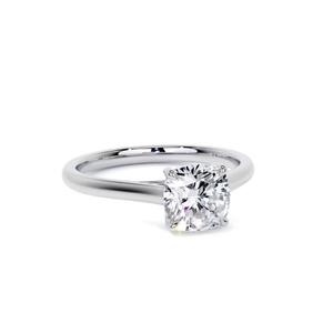 Bague en diamant cultivée en laboratoire coussin IGI laboratoire en or blanc massif 14K créé bijoux en diamant F couleur VS1 clarté pour la fabrication de bijoux - Product Image 4