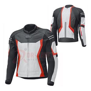Classic Stylish Breathable Knitted <b>Men's</b> <b>Leather</b> Zipper Waterproof Windbreaker Motorbike <b>Jacket</b> Durable Racing Winter - Product Image 4