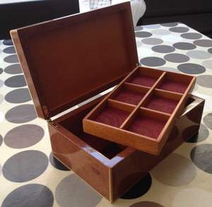 High Quality Polished <b>Wood</b> Multifunction <b>Gift</b> Box Bamboo Jewellery and Cosmetic Box for Christmas Decoration - Product Image 5