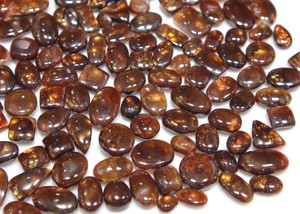 พลอยอะเกตทรงหลังเบี้ยออร์แกนิก100% ไฟเม็กซิกันธรรมชาติสำหรับทำและตกแต่งเครื่องประดับ - Product Image 4