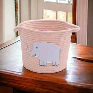 Cesta de lavandería tejida de cuerda de algodón grande, cesta decorativa para mantas, ropa, juguetes, almohadas, toallas, cesta de guardería para bebés - Product Image 5