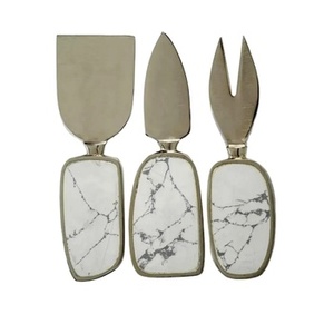 ชุดมีดหั่นชีสมีดมีดและมีดหั่นชีสมีดดีไซน์หินอ่อนเครื่องใช้บนโต๊ะอาหารสแตนเลสสำหรับโอกาสพิเศษและงานกิจกรรมต่างๆ - Product Image 1