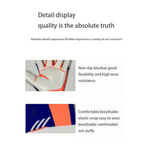 Gants de football haute performance antidérapants avec paume respirante et confort, durables pour les sports de plein air, gants de football de soutien - Product Image 5