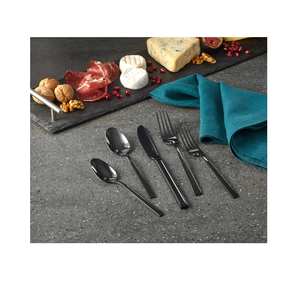 100% ช้อนโลหะช้อนรับประทานอาหารเย็นช้อนรับประทานอาหารทำจากเหล็กสะท้อนสีตามสั่งสำหรับบ้านโรงแรมช้อนรับประทานอาหาร - Product Image 4