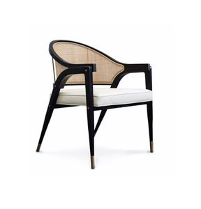 Fauteuil Mid-Century Modern Cane Back pour le salon - Product Image 1