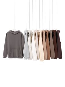 Fabricante de suministro personalizado de alta calidad 350 Gsm mezclas de algodón forro polar sudaderas con capucha unisex sin cuerda - Product Image 3