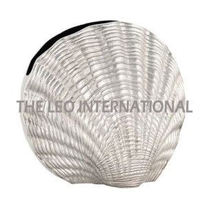 Madera y aluminio Metal Forma redonda Marrón Acabado Estilo de lujo Moderno Venta caliente Jarrón de la más alta calidad - Product Image 6