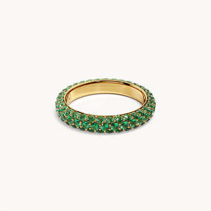 Anillo Vintage Beyond Eden en Aleación de Cobre con Baño de Oro de 18K y Piedras Preciosas, Joyería de Moda - Product Image 2