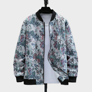 Blouson Bomber Original Tendance Automne Hiver Style Urbain Imprimé Lettres en Relief pour Homme en Polyester Personnalisable par Sublimation Coupe-Vent - Product Image 1