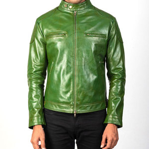 Chaqueta de cuero de diseño personalizado, chaqueta de cuero de color sólido para hombre, ropa de calle, chaqueta de cuero para hombre - Product Image 4