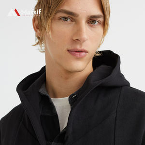 Sudadera con capucha de algodón de talla grande de alta calidad con bolsillos Impresión de lavado ácido personalizada Temporada de otoño Teñido liso - Product Image 5