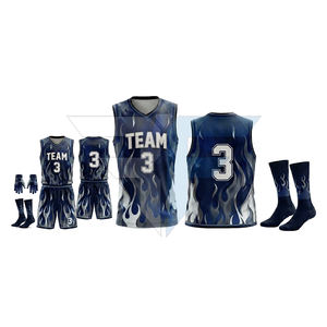 Uniformes de Baloncesto Cortos y Transpirables de Alta Calidad, Conjuntos de Uniformes de Baloncesto Personalizados en Color, Accesorios de Uniforme de Baloncesto Unisex para Adultos - Product Image 1