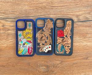 ใหม่แบรนด์ตะวันตกเล่นไพ่ที่กําหนดเองมือเครื่องมือหนังเคสโทรศัพท์สําหรับ iPhone รุ่น 13 14 และ 15 โทรศัพท์กรณี - Product Image 1