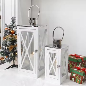 H.m.a โคมไฟทองแดงงานฝีมือโบราณมีด้านข้างกระจกใสสำหรับไฟสวนในบ้านแบบดั้งเดิม - Product Image 4