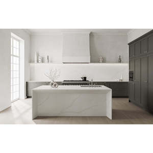 Plaque de quartz brossé UNION Calacatta Suprema, qualité supérieure, résistante à l'eau, durable, épaisseur 15-30 mm, pour applications cuisine et salle de bain - Product Image 4