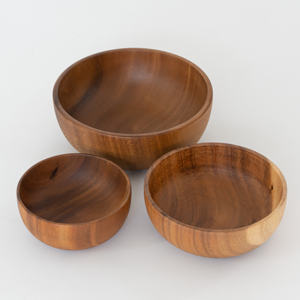 Vaisselle en bois écologique bols pour servir les nouilles bonne qualité bois durable bol à dîner - Product Image 2