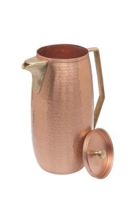 Jarra de Cobre para Agua Potable, Jarra de Agua Antigua Hecha a Mano con Tapa, Utensilios Ayurvédicos para la Salud, Yoga y Bienestar - Product Image 5