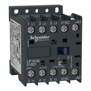Contattore SCHNEIDER ELECTRIC LP1K0901MD TeSys K 3P AC-3 <= 440V 9A 1 NC Aux con Bobina 220V DC - Product Image 1