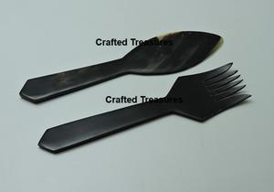 ชุดเซิฟเวอร์สลัดฮอร์นธรรมชาติคุณภาพพรีเมี่ยมชุดส้อมและช้อน2ชิ้นผสมสลัดและเสิร์ฟเครื่องครัวและเครื่องใช้บนโต๊ะอาหาร - Product Image 3