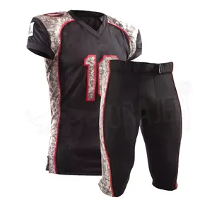 Uniforme de fútbol americano para hombre, uniforme de sarga de aparejos para jóvenes con mangas cortas transpirables, venta al por mayor - Product Image 1