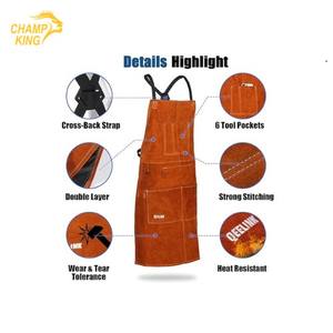 High Quality Formal Handmade Full-Grain <b>Black</b> Leather Work Apron: Heritage Leathers 2025 - Product Image 5