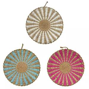 Best Quality 2025 Friendly Handmade Rattan <b>Coaster</b> Set Drinking Insulated Heat Woven Placemats Rattan <b>Coaster</b> Lightweight - Product Image 1