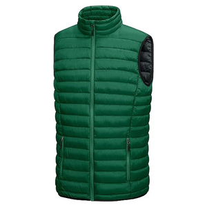 High Quality Casual Winter Puffer Jacket Vest Solid Washed Woolen Breathable Zipper Quilted Detail Windproof Outer Wear - Product Image 1