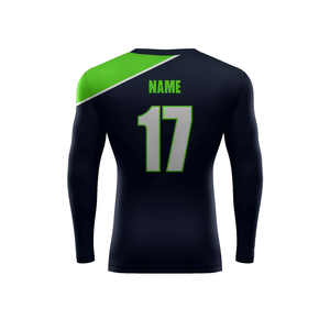 La mejor calidad Rash Guards para hombres Custom Crew Neck Panel Sleeve Elástico Sportswear Mositure Wicking Shirts a los mejores precios - Product Image 5