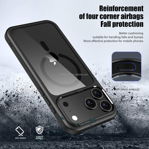 Ốp điện thoại chống rơi từ tính cho <span class=keywords><strong>iPhone</strong></span> 17 Pro Max, mặt lưng mờ trong suốt, viền bảo vệ, in UV, model 5G, tích hợp nam châm - Product Image 4