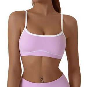 Style simple femme sport soutien-gorge Gym Yoga haut court séchage rapide Fitness sous-vêtements dos nu entraînement gilet course vêtements de sport - Product Image 1
