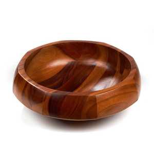 Elegante cuenco de madera de acacia para cocina, comedor, servicio de comida e interiores modernos para el hogar con artesanía artesanal de primera calidad, decoración del hogar - Product Image 1
