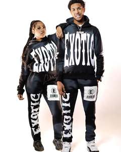 Ensemble pantalon de survêtement et sweat à capuche personnalisés du fournisseur Slim Fit 100% Cotton Terry Heavyweight Casual Tracksuit - Product Image 2