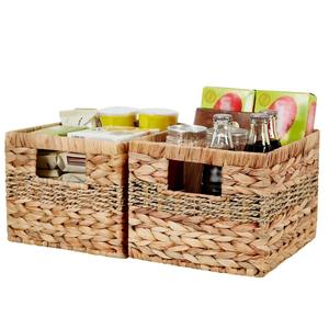 Paniers tissés décoratifs avec poignées intégrées, panier de rangement fait à la main, vente en gros, écologique, fabriqué au Vietnam - Product Image 1