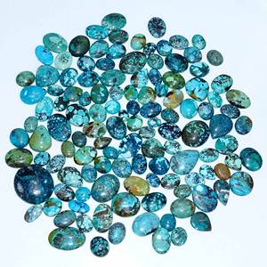 Lot de cabochons de taille libre en vrac AAA + de turquoise tibétaine naturelle de haute qualité pour bijoux de guérison Pierre précieuse de taille exclusive - Product Image 5