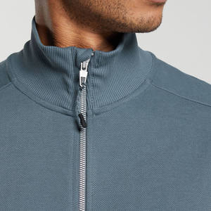 Conjunto Deportivo de Felpa para Hombre, con Cierre de Cremallera, Cuello Alto, 100% Algodón, Transpirable, Informal, para Invierno, con Logotipo Personalizado OEM, Venta al Por Mayor - Product Image 4