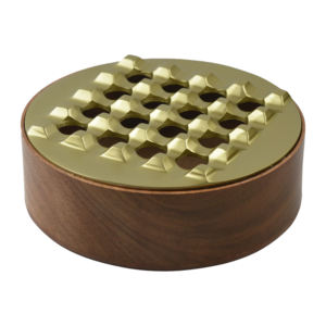 ที่เขี่ยบุหรี่อลูมิเนียมแบบตาราง,ที่เขี่ยบุหรี่อลูมิเนียมทองเหลืองโบราณบาร์ตกแต่งบ้านและโรงแรมโต๊ะสำนักงานที่เขี่ยบุหรี่ดีไซน์ - Product Image 5