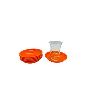 Modern Style 6-Piece Greeting Tea Saucer <b>Set</b> Plastic Coffee Shop-Style <b>Melamine</b> Tea Saucers for Afternoon Tea - Product Image 2