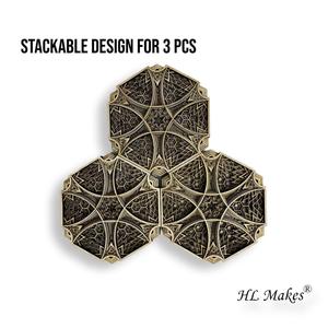 Gran oferta HL hace que el panel de pared de madera de diseño hexagonal 3D estilo Art Deco artesanía de madera para el hogar Oficina aniversario colgante - Product Image 4