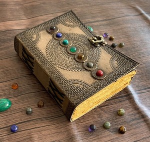 สมุดปกหนังแบบเกลียวเจ็ดชิ้นสไตล์วินเทจพร้อมขอบประดับสำหรับจดบันทึกและไดอารี่ - Product Image 6