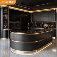 Armários de Cozinha Modernos de Luxo com Designs Inteligentes, Personalizados em Pedra Sinterizada/Mármore/Granito, Laminado/Resina – Conjuntos de Móveis de Cozinha Modernos