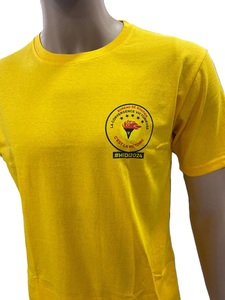 T-shirt 100% coton de qualité supérieure pour homme, tissu tricoté à motifs personnalisables de couleur unie, fabriqué à Mumbai, Inde - Product Image 5