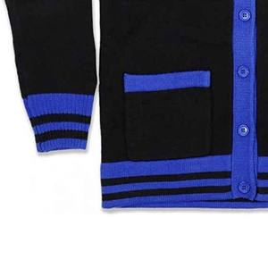 Cárdigans de ropa de mujer de color azul y negro Fabricante de suéteres de Hosten Greek Enterprises Prendas de punto Suéteres de mujer Cuello en V - Product Image 5