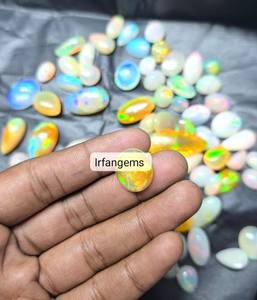 Superfine Quality Calibrated Oval Shape <b>Fire</b> Ethiopian Opal Cabochons Natural Ethiopian Opal Wholesale Natural Gemstone Lot Opal - Product Image 4