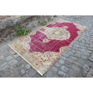 Alfombra turca de área grande tradicional rojo Beige 4,2X8,1 pies 10mm lana látex rectángulo Patchwork para pasillo abstracto nuevo lanzamiento - Product Image 2