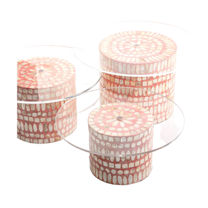 Elegante candelabro hecho a mano de acero inoxidable con incrustaciones de perlas Madre, regalo árabe de Ramadán para decoración del hogar, diseño OEM - Product Image 6