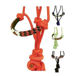 Lujo Cómodo Durable Nylon Trenzado Halter Hand-Beaded Noseband Cuerda de plomo a juego Sillín occidental Caballos Color personalizable - Product Image 2
