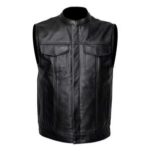 <b>Plus</b> <b>Size</b> Men's Casual Leather Vest Fashionable Cowhide <b>Waistcoat</b> Cotton Custom OEM ODM Sleeveless - Product Image 6
